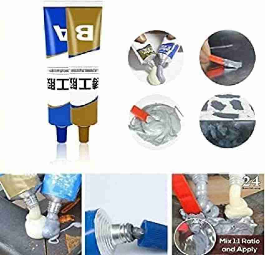 Metal Cast Iron Repair Glue, Magic Welding Glue 2 Bottles, Industrial Heat  Resistance Cold Weld Metal Repair Paste (100g)