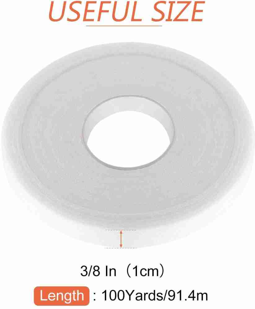 Double-Sided Fabric Iron-On Hem Tape (100 Meters x 20mm) Fusible