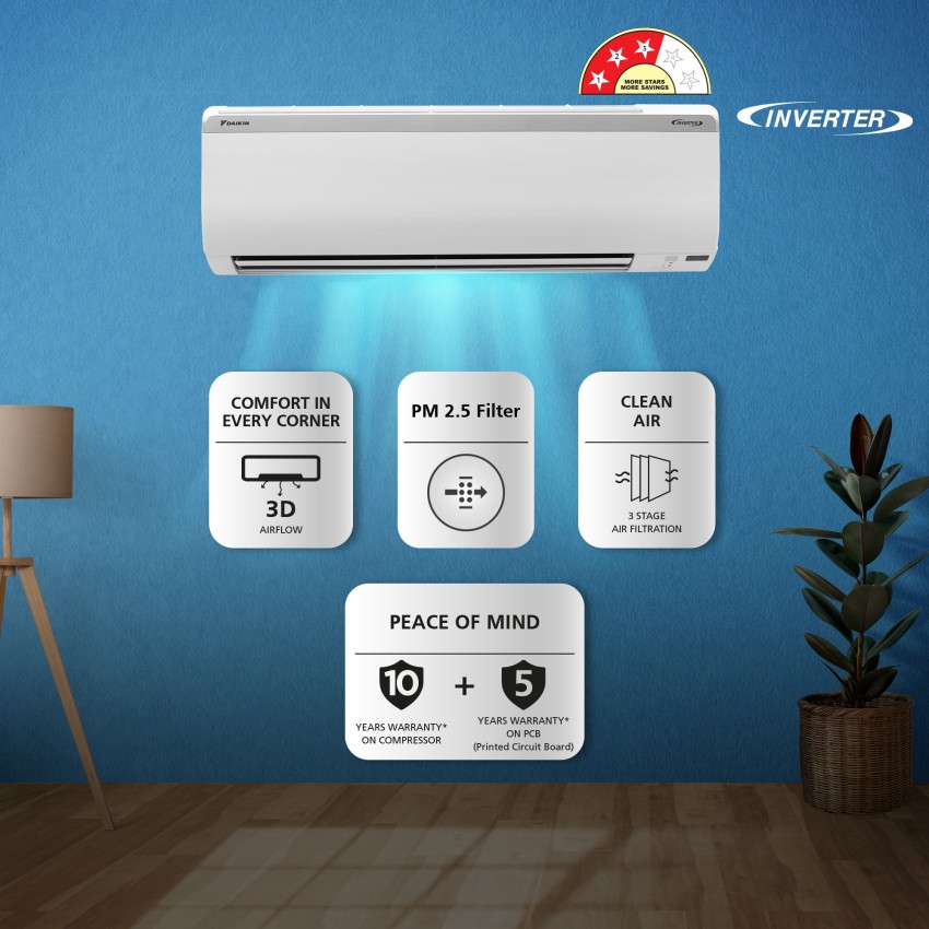 Daikin 1 ton ac deals 3 star