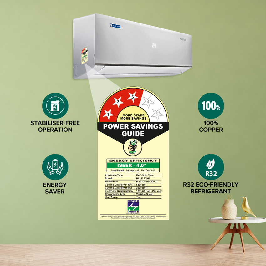 Bluestar Split AC !! New Star Rating !! Non Inverter Split, 54% OFF