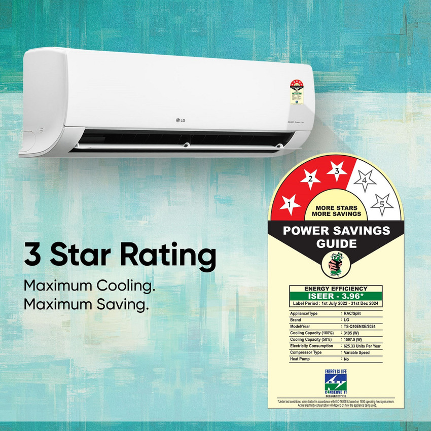 Flipkart Buy LG AI Convertible 6 in 1 Cooling 2024 Model 0.8 Ton 3 Star Split Dual Inverter HD Filter with Anti Virus Protection with VIRAAT Mode ADC Sensor AC White Online