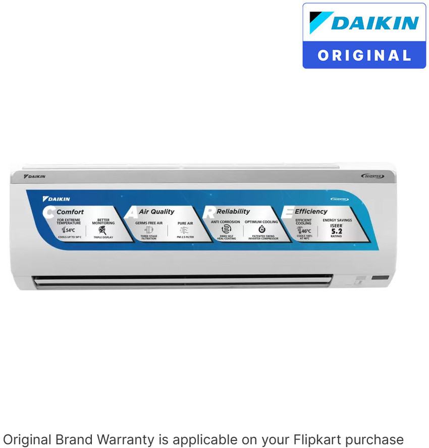 Flipkart Buy Daikin 2023 Model 1 Ton 5 Star Split Inverter AC with PM 2.5 Filter White Online at best Prices In India