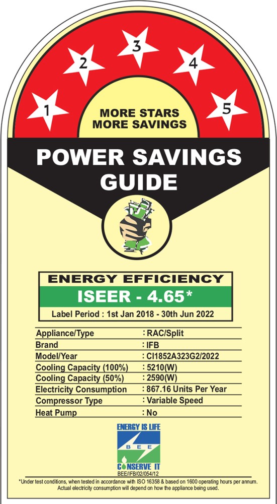 ifb 1.5 ton 5 star ac price