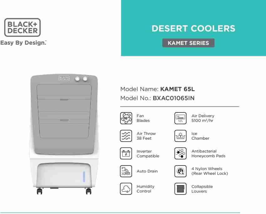 BLACK DECKER 65 L Desert Air Cooler Price in India Buy BLACK