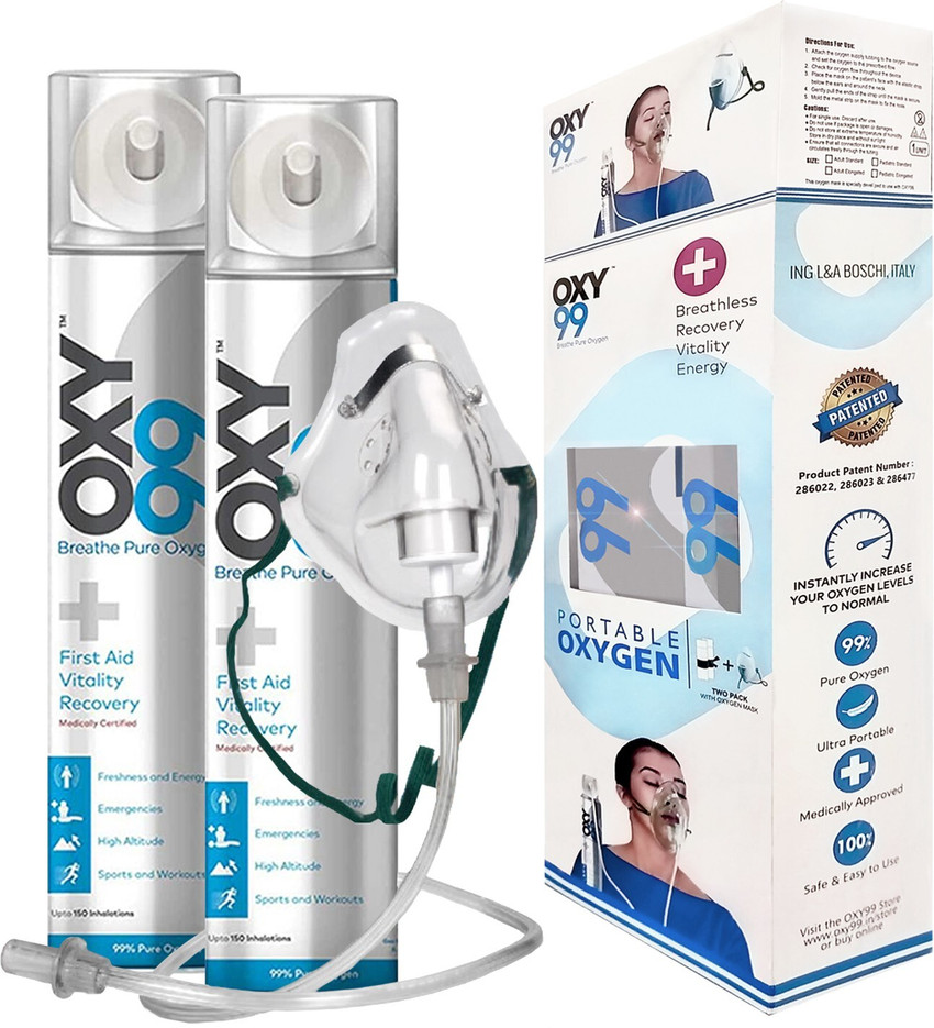 OXY99 Oxygen Gas 2 Can Portable Oxygen Can Price in India Buy OXY99 Oxygen Gas 2 Can Portable Oxygen Can online at Flipkart