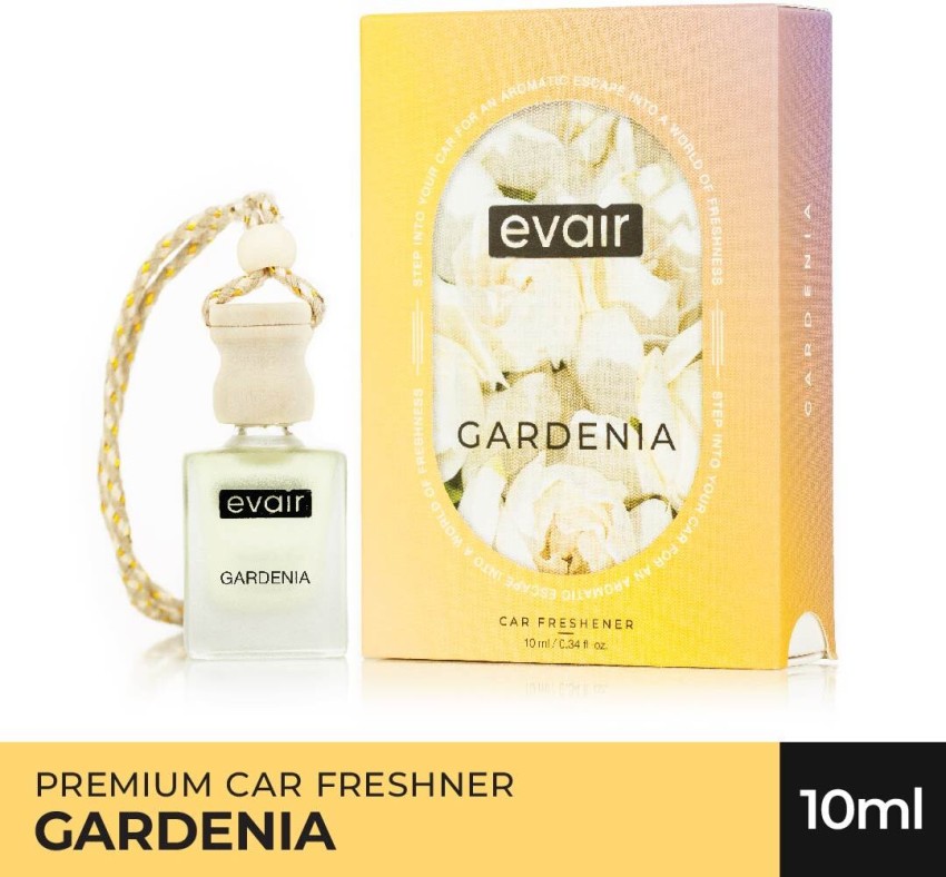 EVAIR Gardenia Car Air Freshener with Essential Oil Fragrance (10 ml)