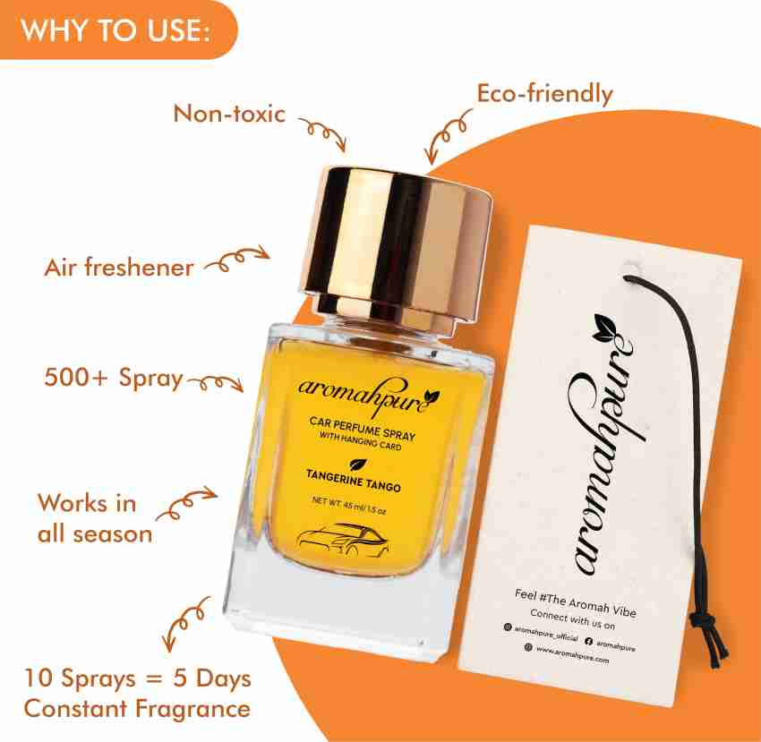 Buy Aromahpure Refreshing Car Perfume Spray with Hanging Card, 45ml, Cool  splash - Lemon, mint Car Freshener, 500+ sprays, Long Lasting