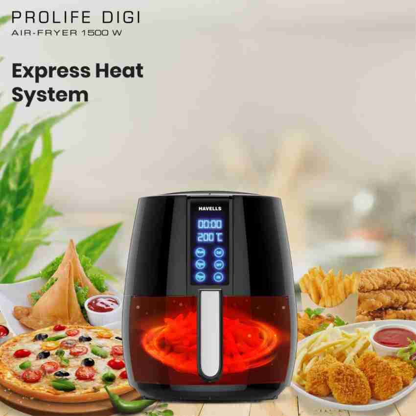 HAVELLS PROLIFE DIGI with Advance Hot Air Technology, Temperature Control Air  Fryer Price in India - Buy HAVELLS PROLIFE DIGI with Advance Hot Air  Technology, Temperature Control Air Fryer online at