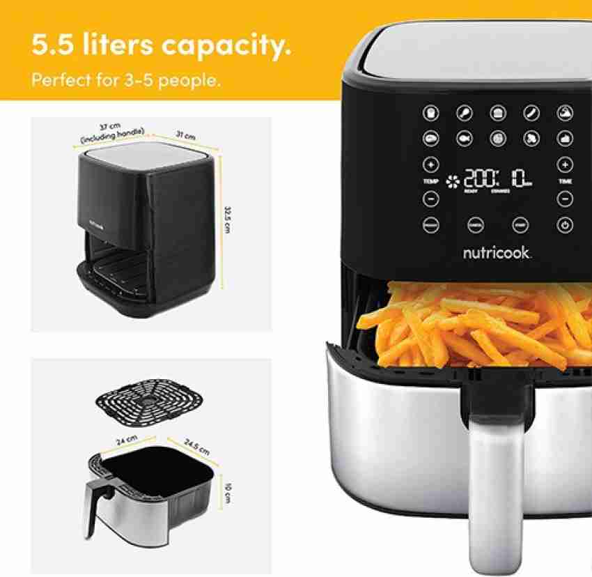 Buy Nutricook 5.5L Rapid Air Fryer 2 NC-AF205K Black Online in UAE