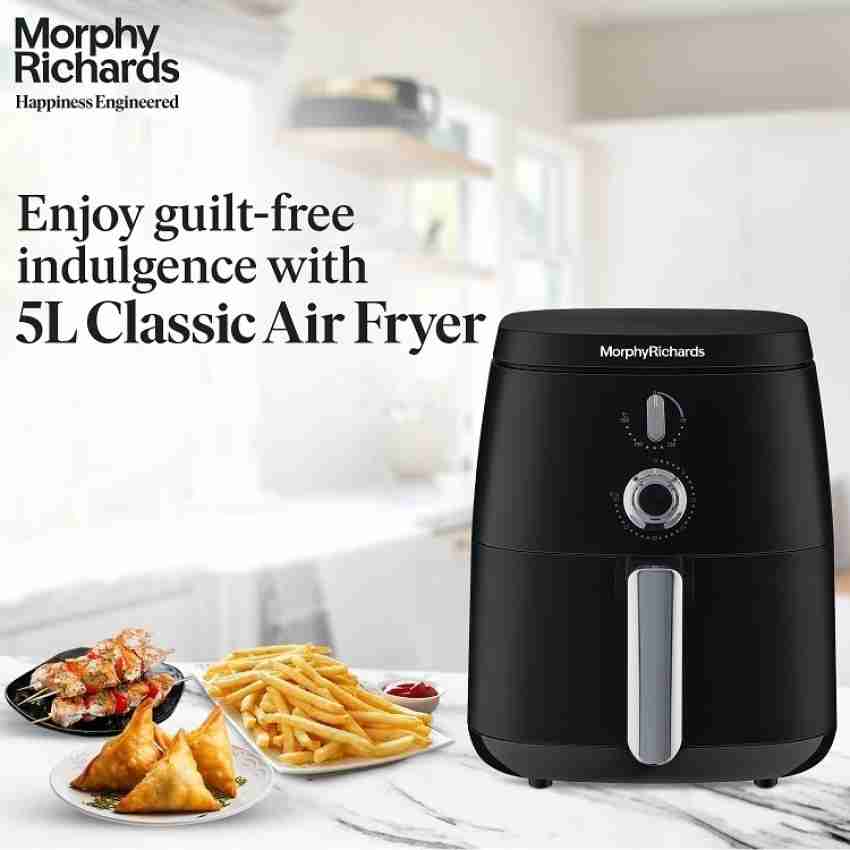 Morphy Richards Classic Knob Control Non Stick Coated Basket Black Air Fryer Price in India Buy Morphy Richards Classic Knob Control Non Stick Coated Basket Black Air Fryer online at Flipkart