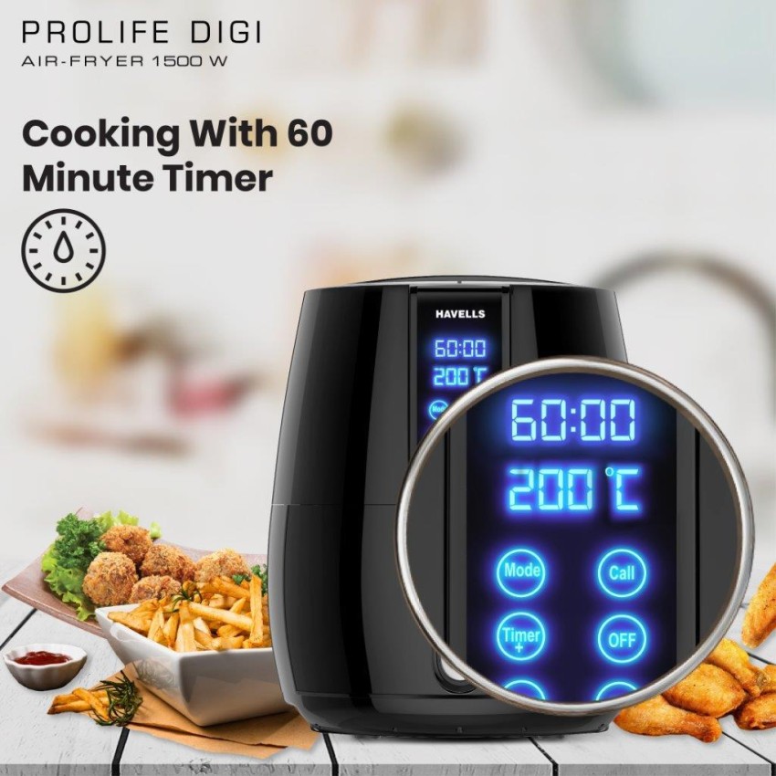 HAVELLS PROLIFE DIGI with Advance Hot Air Technology Temperature Control Air Fryer