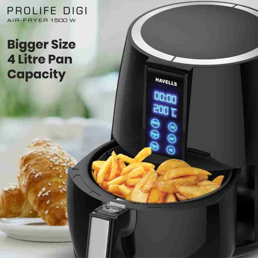 HAVELLS PROLIFE DIGI with Advance Hot Air Technology, Temperature Control Air  Fryer Price in India - Buy HAVELLS PROLIFE DIGI with Advance Hot Air  Technology, Temperature Control Air Fryer online at