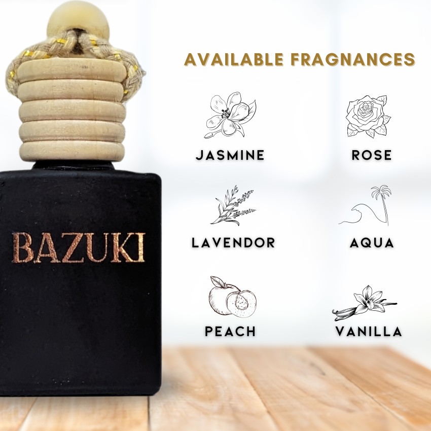 Bazuki Hanging Car Perfume 10Ml Alcohol Free Car Air Freshener For