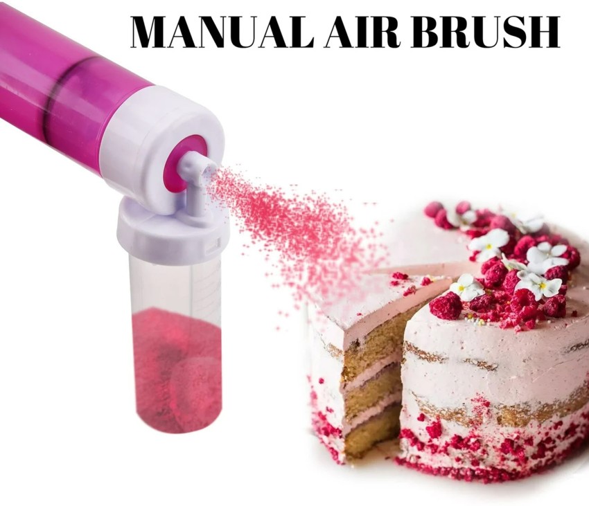 Manual Airbrush for Cakes,DIY Baking Cake Airbrush Decorating Tools for  Cupcakes Cookies and Desserts (Rose red) : Buy Online at Best Price in KSA  - Souq is now : Home