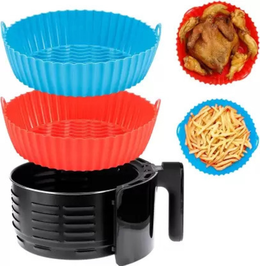 2-Pack Reusable Air Fryer Liners Square 8.5 inch Ceramic Baking