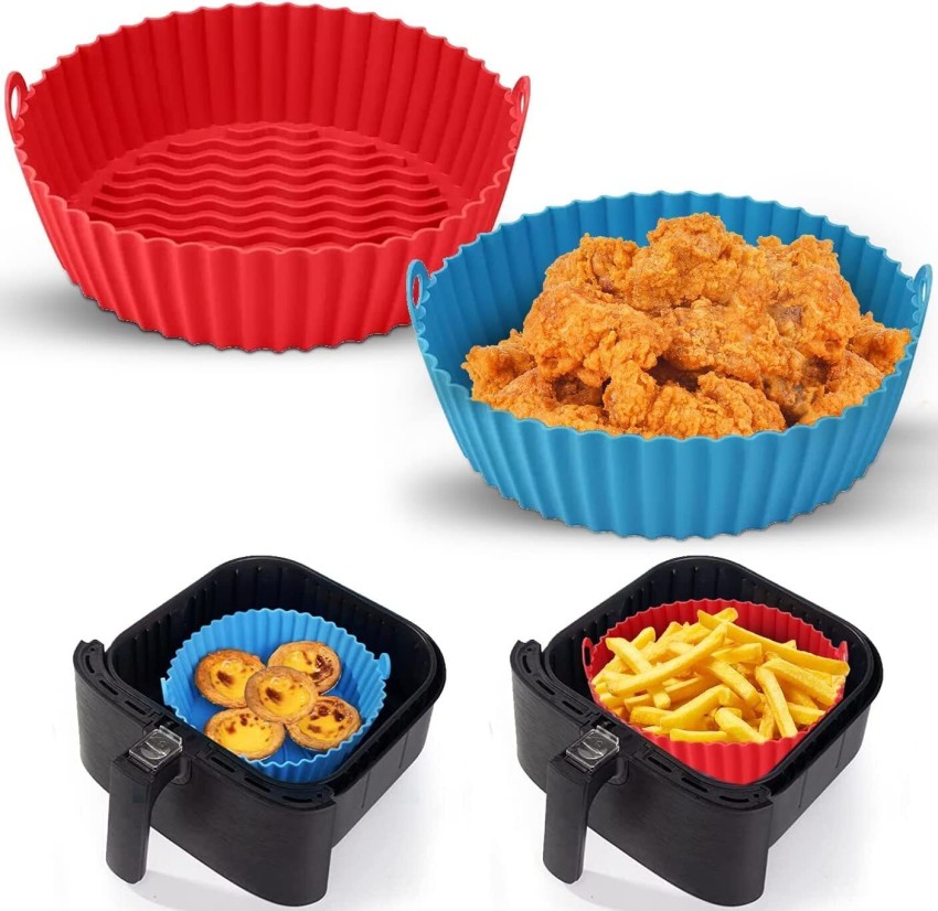 Reusable Air Fryer Liners, 2 Pack Non-Stick 8.5 Inch Silicone Square Air  Fryer L