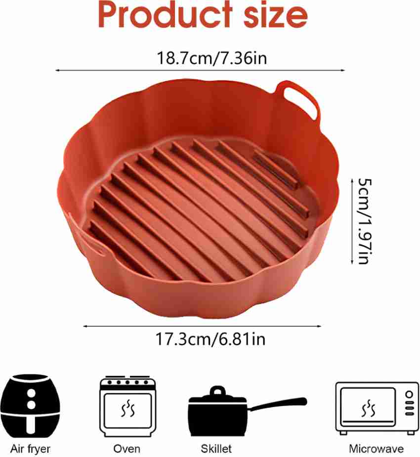 7.9inch Air Fryer Liners Square Silicone Pot Liners, Reusable