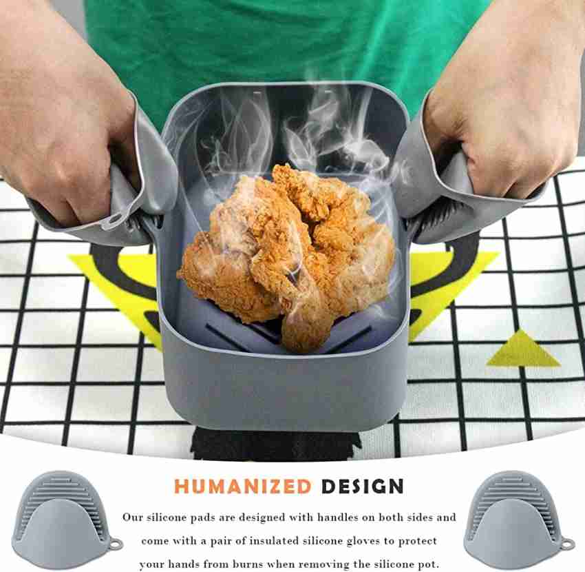 Silicone Pot Square Silicone Baking Tray Silicone Pan Liner High  Temperature Resistant Non-Stick Bowl Reusable