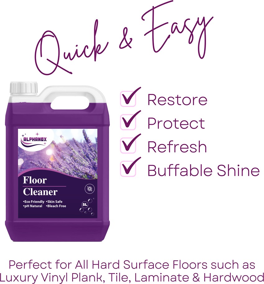 M&C Disinfectant Surface & Floor Cleaner Liquid, Lavender , 5 Liters MAKES  8 Liters