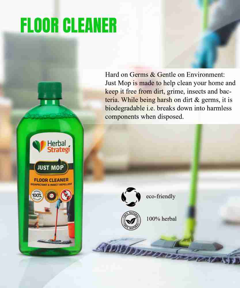 Buy Natural Glass Cleaner & Floor Cleaner (Pack of 500 ml x 2) – Herbal  Strategi