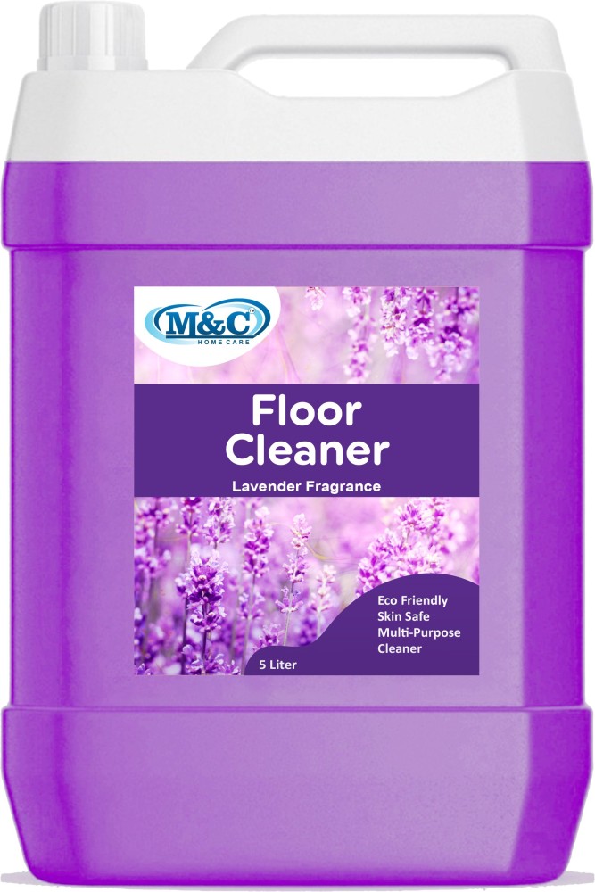 M&C Disinfectant Surface & Floor Cleaner Liquid, Lavender , 5 Liters MAKES  8 Liters