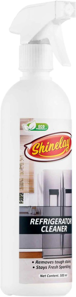 Buy Shinelay Eco-Friendly Refrigerator & Veggie Cleaner & Deodorizer with  Scratch Proof Microfiber Cloth, Cleaning Liquid Spray For Fridge/Freeze/ Freezer Inside, Tough Stains, Smudges & Grease Remover