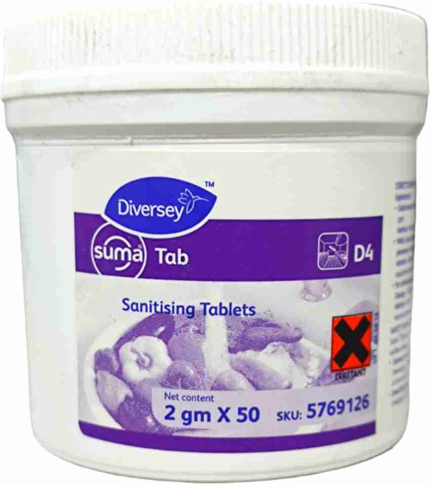 Diversey Suma Tab D4 - Santizing Chlorine Tablet (50 Tabs ) Pack