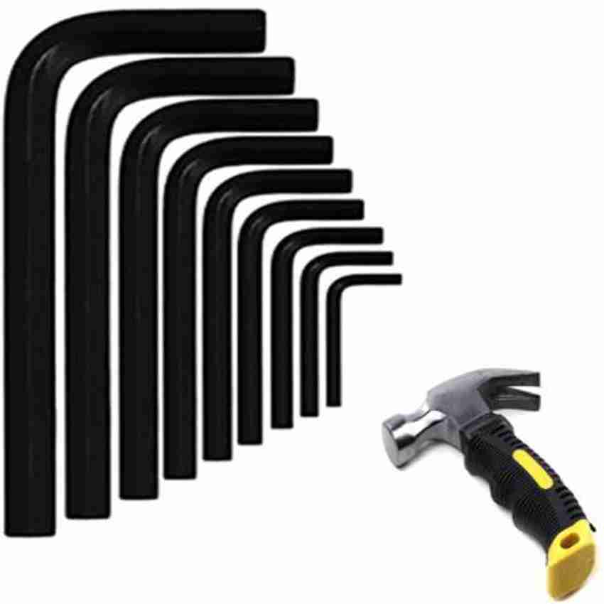 Red Champion 9Pcs Hex Allen Key Kit Bolt Wrench L Shape for Bike
