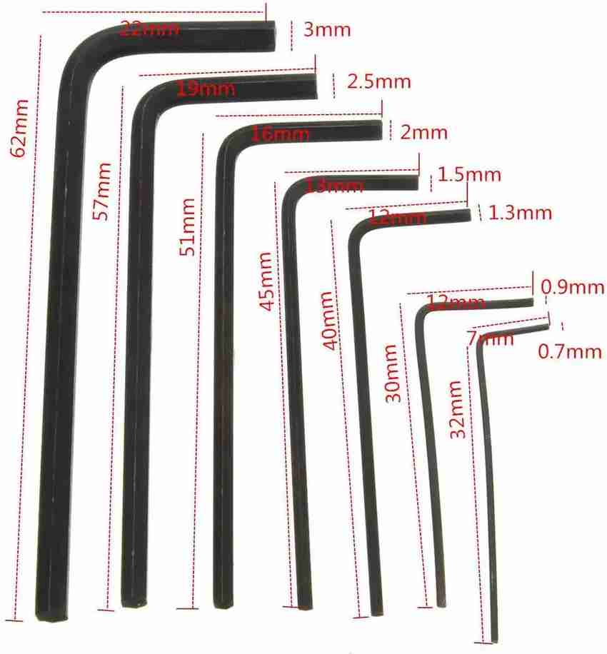CIC Mini Allen Key Set 0.7 0.9 1.3 1.5 2 2.5 3mm Allen Key Set Price in India Buy CIC Mini Allen Key Set 0.7 0.9 1.3 1.5 2 2.5 3mm Allen Key Set online at Flipkart