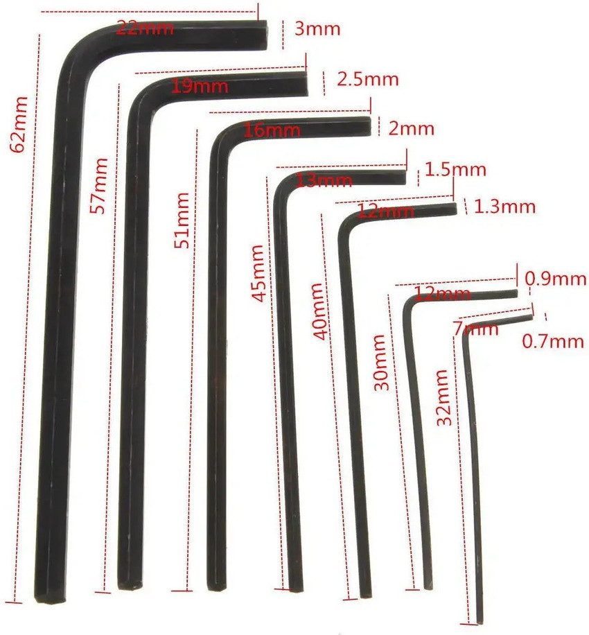 CIC Mini Allen Key Set 0.7 0.9 1.3 1.5 2 2.5 3mm Allen Key Set Price in India Buy CIC Mini Allen Key Set 0.7 0.9 1.3 1.5 2 2.5 3mm Allen Key Set online at Flipkart