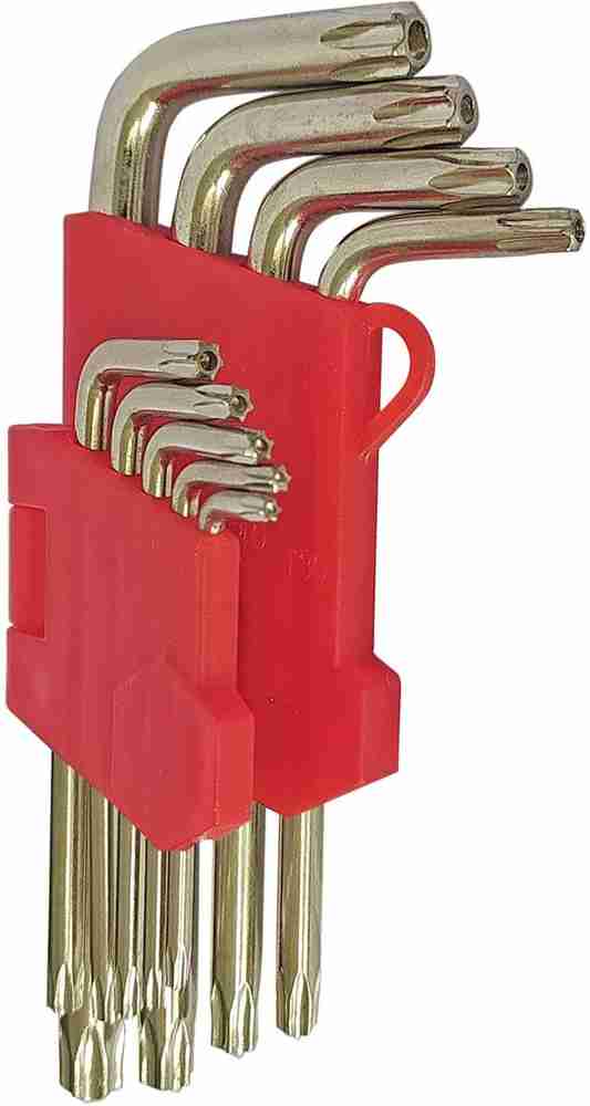 Inditrust new Heavy duty 9pc Silver Small Torx Star allen key set