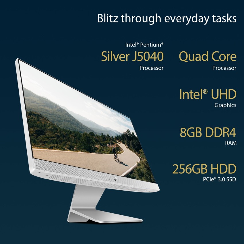HP 21.5 All-in-One PC, Intel Pentium Silver, 8GB Memory, 128GB