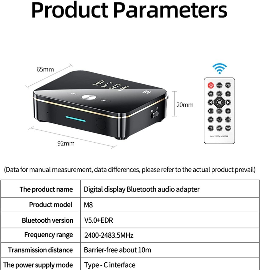 Tobo Bluetooth 5.0 Transmitter Receiver Wireless Audio Bluetooth