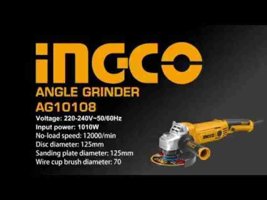 INGCO Angle Grinder 125mm 5 inch 1010 W with 12000 RPM for Metal