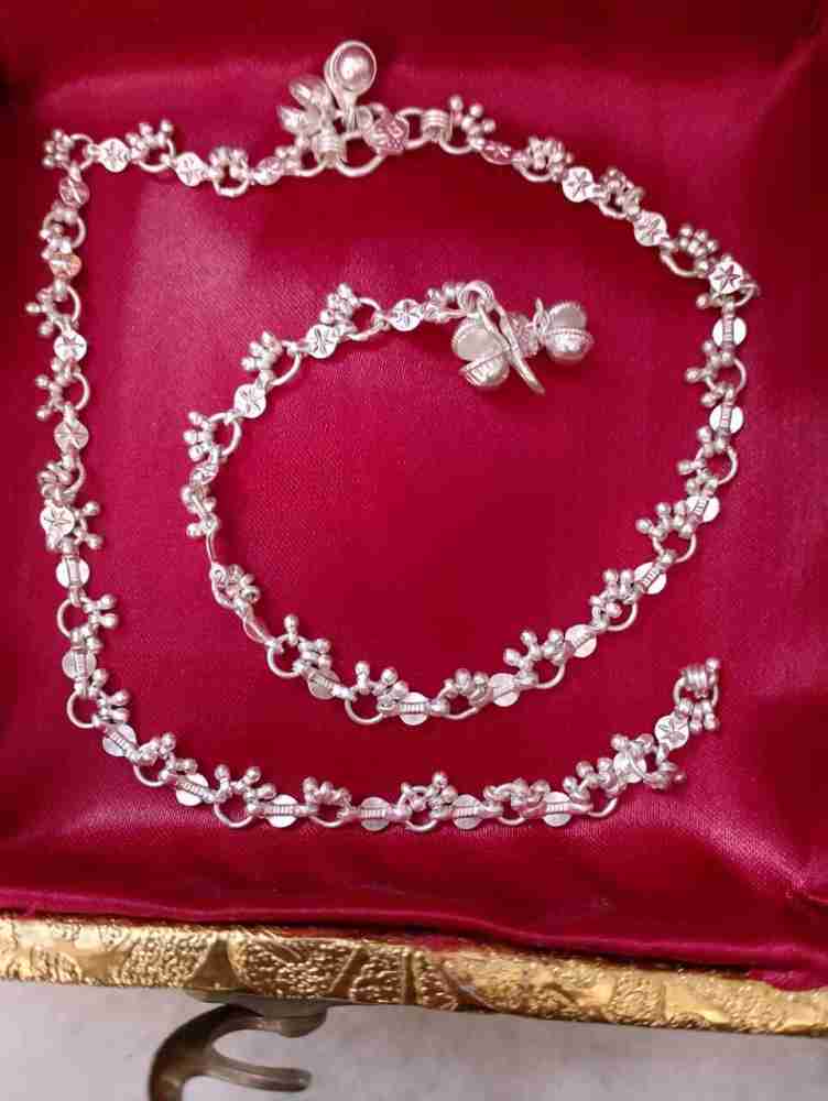 Silver payal hot sale simple design