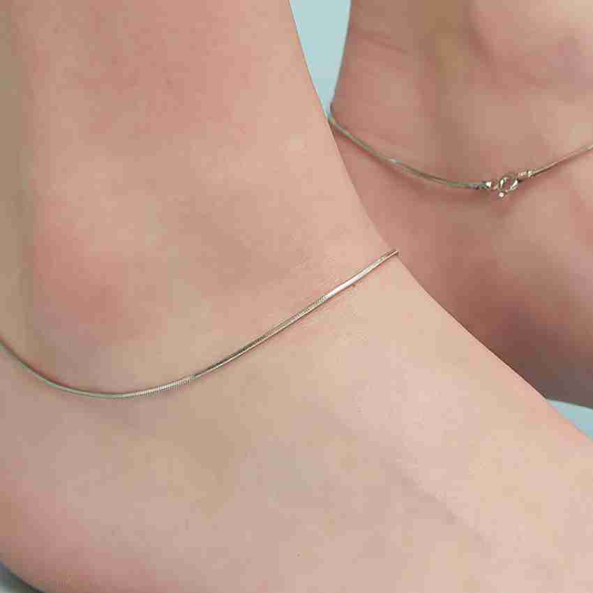 Silver Snake Chain Anklet