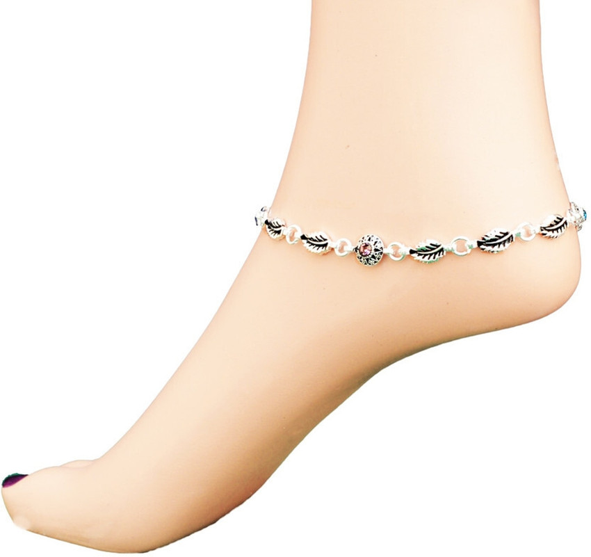 ROTICE Fancy Silver Payal Anklets Ideal for Women JLE Payal Anklets silver 53 Silver Anklet Price in India Buy ROTICE Fancy Silver Payal Anklets Ideal for Women JLE Payal Anklets silver 53 Silver Ankl...