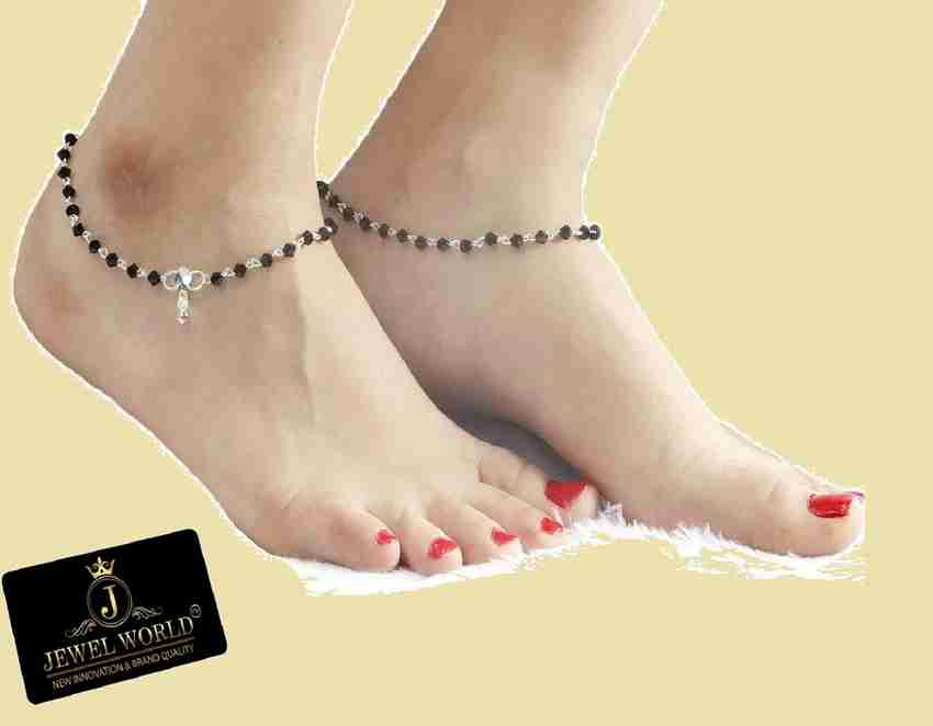 Jewel WORLD Stylish Gold plated daily wear anklet for women