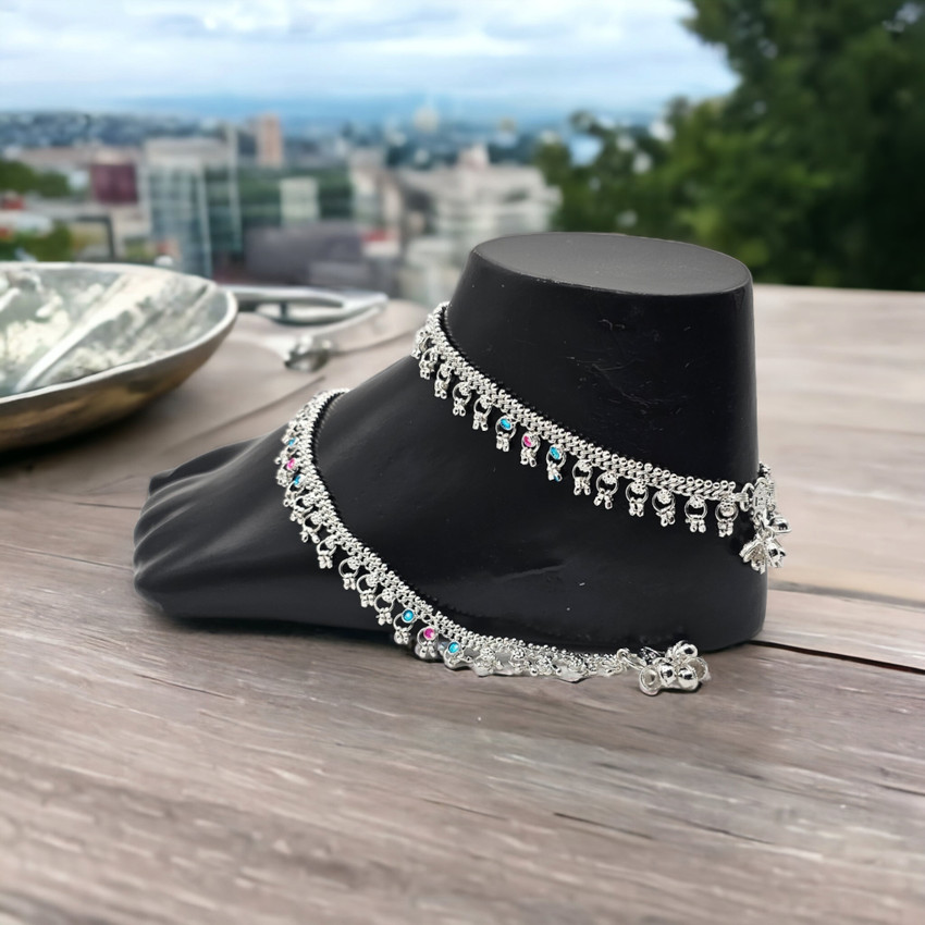 BR Ornaments Chandi ka Payal Fancy Payal Payal For Women and Girls Alloy Toe Anklet Price in India Buy BR Ornaments Chandi ka Payal Fancy Payal Payal