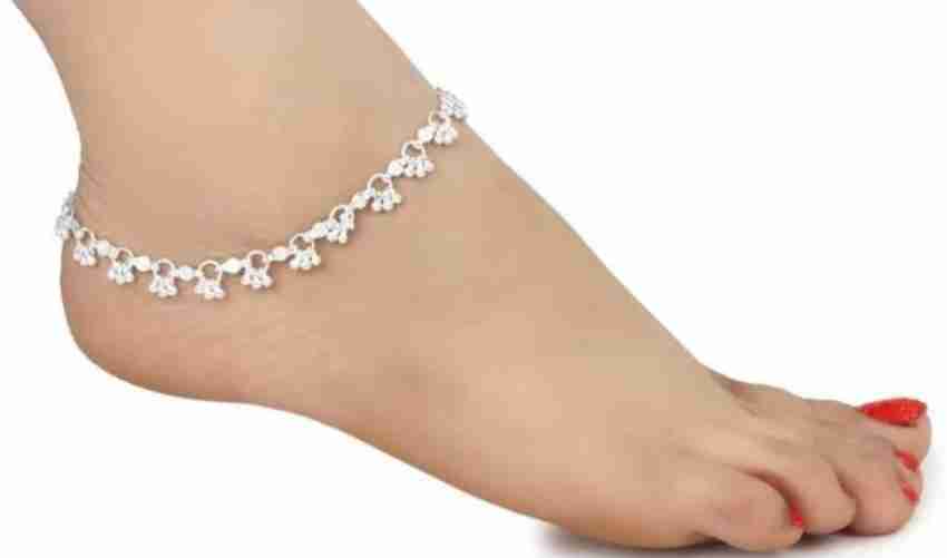 Cntzk india trending wear fansi payal daily purposes silver payal Silver Anklet Price in India Buy Cntzk india trending wear fansi payal daily purposes silver payal Silver Anklet Online at Best