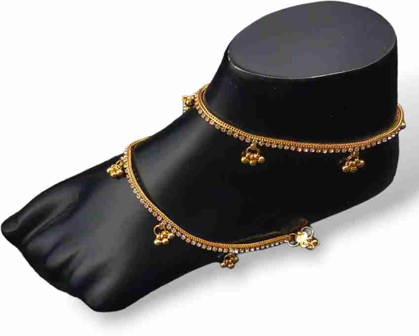 BR Ornaments North Indian Style Graceful Anklet For Women Girls Alloy Toe Anklet Price in India Buy BR Ornaments North Indian Style Graceful Anklet For Women Girls Alloy Toe