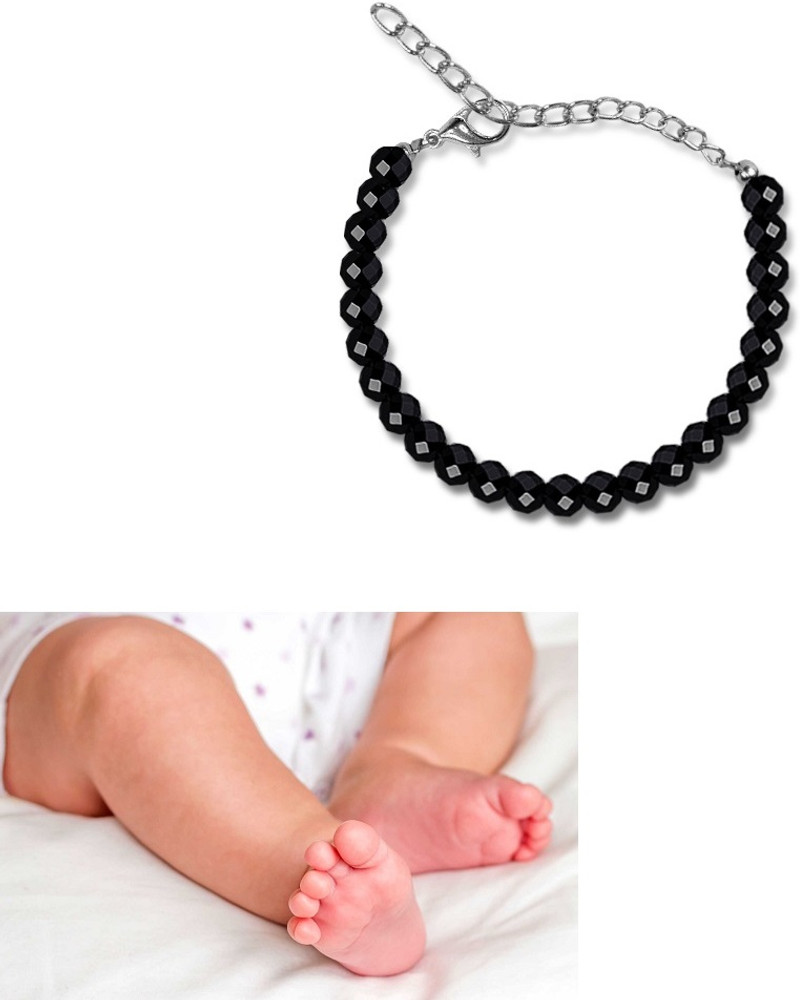 Black bead anklet for baby sales