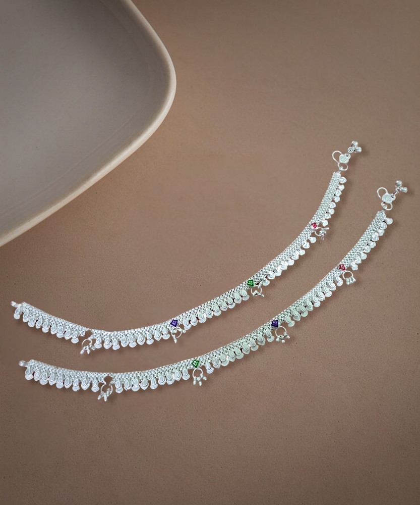 VK GILLAT ORNAMENTS PJ1EX Silver Anklet Price in India Buy VK GILLAT ORNAMENTS PJ1EX Silver Anklet Online at Best Prices in India Flipkart