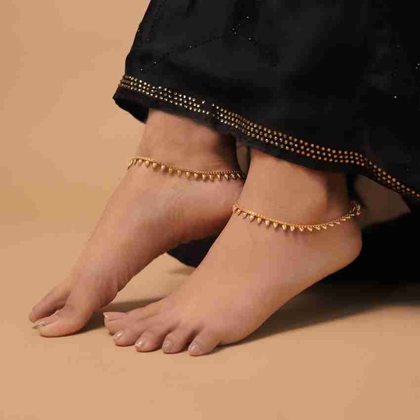 Gold anklets price new arrivals