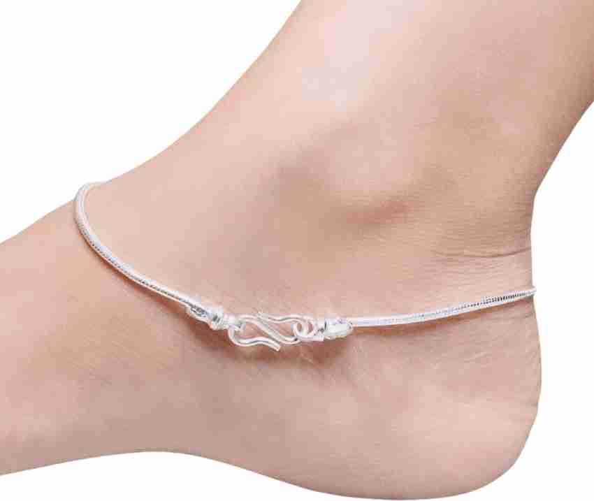 GJH 925 Pure anklets Chain Anklet 1 piece Sterling Silver Anklet Price in India Buy GJH 925 Pure anklets Chain Anklet 1 piece Sterling Silver Anklet Online at Best Prices in India Flipkart