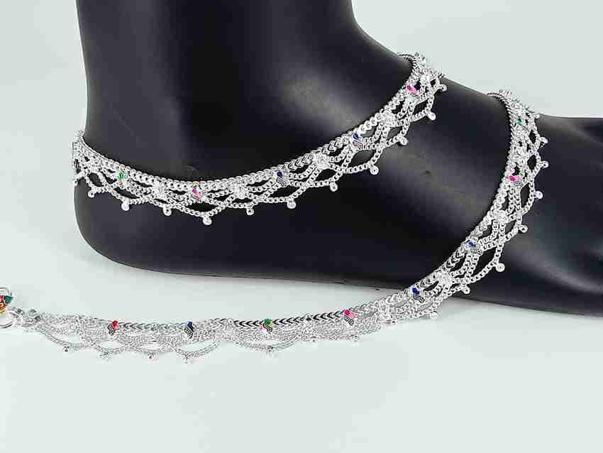 Pihujewel Silver Anklet Price in India Buy Pihujewel Silver Anklet Online at Best Prices in India Flipkart