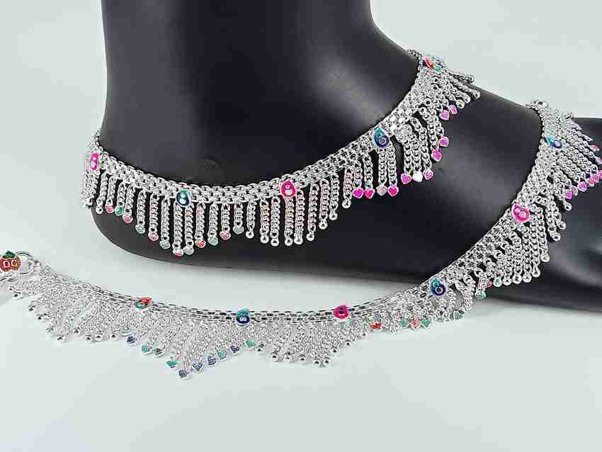 Silver payal design 2018 with price on sale