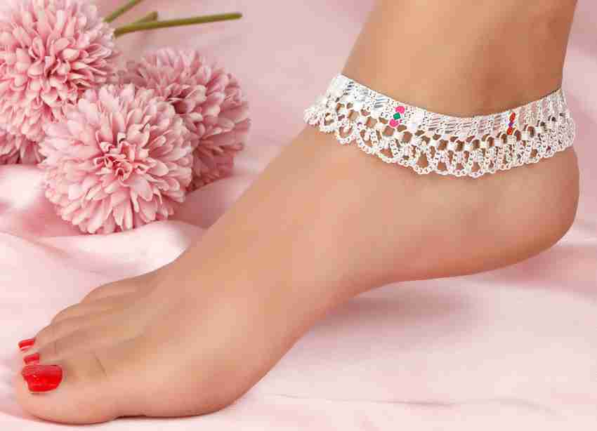 Sanwariya Ethnic Contemporary Latest Pamela Design Fancy Foot Jewellery Leg Chain Copper Brass Anklet Price in India Buy Sanwariya Ethnic Contemporary Latest Pamela Design Fancy Foot Jewellery Leg Cha...