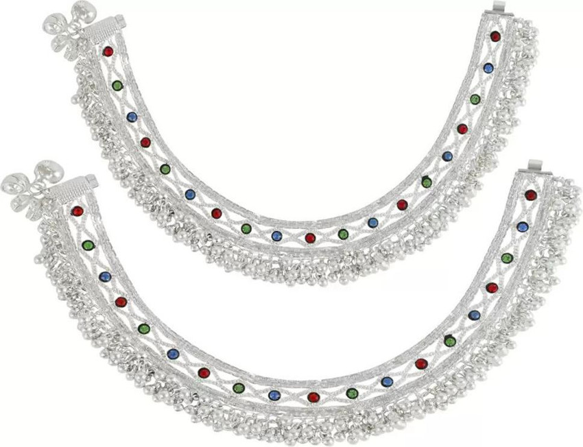 BHORIWAL Unique Design Bridal Heavy Ghunghroo with chain chalar Screw Anklets 10 Length Alloy Anklet Price in India Buy BHORIWAL Unique Design Bridal Heavy Ghunghroo with chain chalar Screw Anklets 10