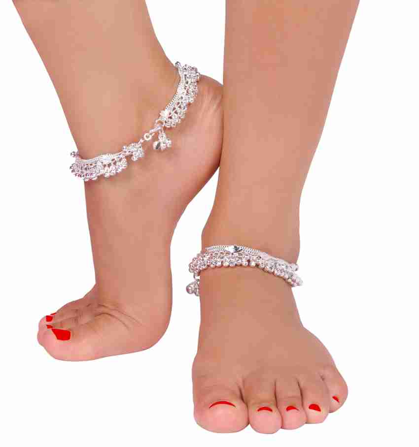 Thick anklets silver sales